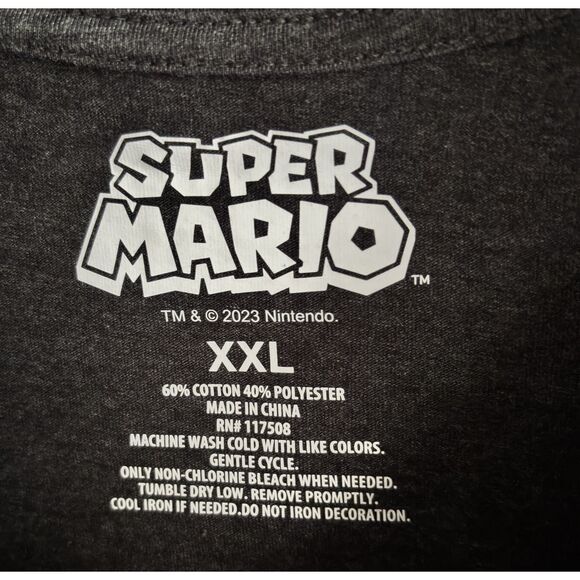 Nintendo Super Mario Men's Size XXL Black Super Mario Gaming T Shirt #F - Picture 4 of 4